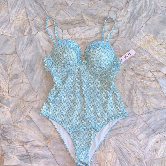 Victoria’s Secret Swim Sexy Tee Push-up One Piece Aqua Swim Suit XL NEW - Picture 4 of 11
